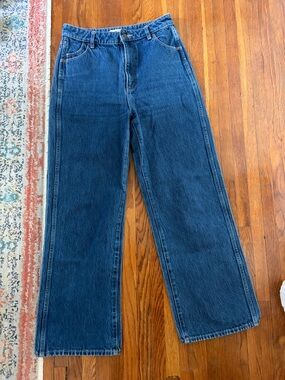 ROLLA'S Dark Blue Wide Leg Jeans